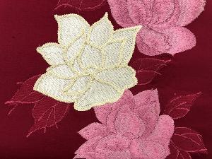 アンティーク　とみや織物製　薔薇模様織出し名古屋帯